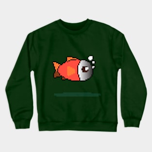 Fashion's Pixel Parade Fish Crewneck Sweatshirt